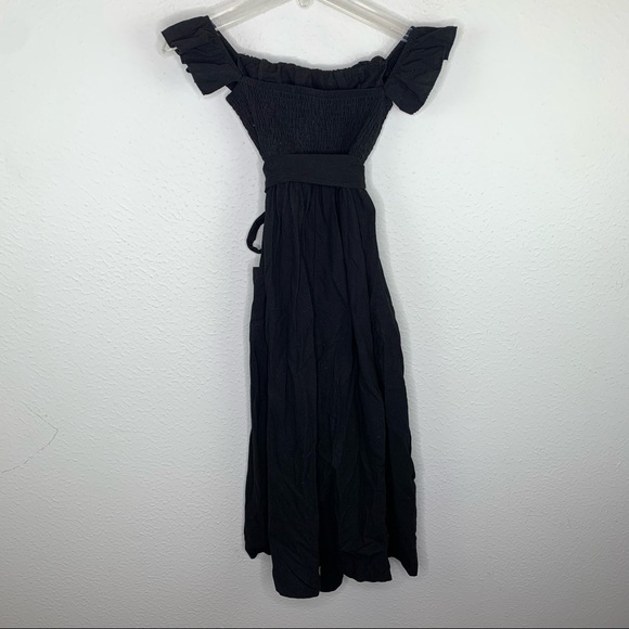Shein Black Off Shoulder Midi Dress A16 - Picture 2 of 5
